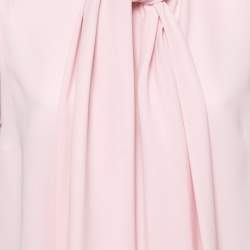 Pre Owned Alexander McQueen Pink Silk Neck-Tie Sleeveless Top L