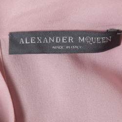 Pre Owned Alexander McQueen Pink Silk Neck-Tie Sleeveless Top L