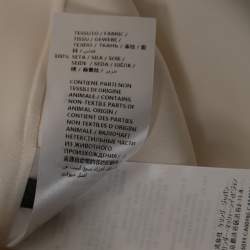 Pre Owned Alexander McQueen White Satin Silk Draped Sleeveless Top M