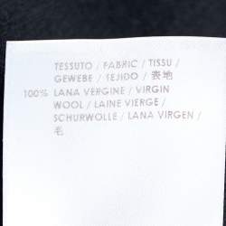 Pre Owned Alexander McQueen Monochrome Wool Crepe Tapered Trousers L Waist 36.5" 