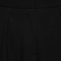 Pre Owned Alexander McQueen Monochrome Wool Crepe Tapered Trousers L Waist 36.5" 