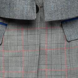 Alexander McQueen Black Checked  Wool Layered Blazer S