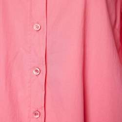 Pre Owned McQ by Alexander McQueen Pink Cotton Button Front Shirt Dress L
