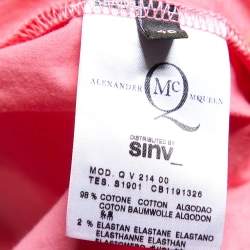 Pre Owned McQ by Alexander McQueen Pink Cotton Button Front Shirt Dress L