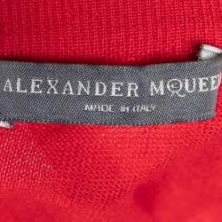 Alexander McQueen Red Knit Cropped Shrug S