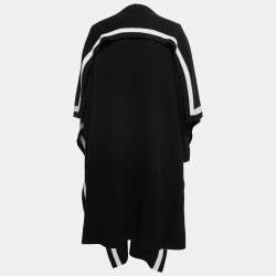 Alexander McQueen Black Wool Knit Open Front Cardigan M