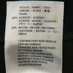 Pre Owned Alexander McQueen Black Crepe Ruffled Waist Trousers M