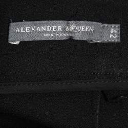 Pre Owned Alexander McQueen Black Crepe Tapered Trousers M  