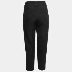 Pre Owned Alexander McQueen Black Crepe Tapered Trousers M  