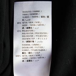 Pre Owned Alexander McQueen Black Fil Coupe Cape Detail Maxi Dress M