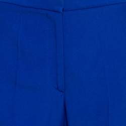 Pre Owned Alexander McQueen Blue Crepe Tailored Trousers M