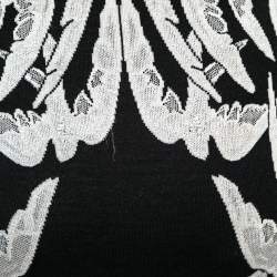Pre Owned Alexander McQueen Black Embroidered Birds Knit Midi Dress L