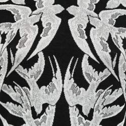 Pre Owned Alexander McQueen Black Embroidered Birds Knit Midi Dress L