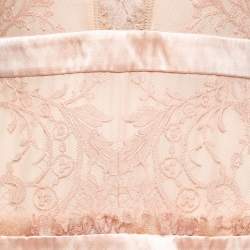 Alexander McQueen Pink Floral Lace Long Sleeve Dress M