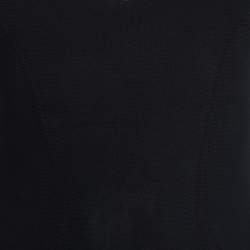 Pre Owned Alexander McQueen Black Knit High-Low Hem Sleeveless Dress XS