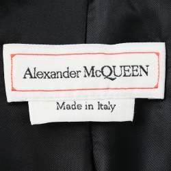 Pre Owned Alexander McQueen Black Wool Double-Breasted Tailored Blazer S