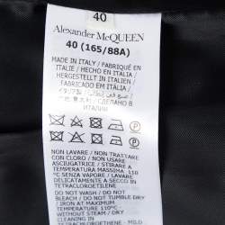 Pre Owned Alexander McQueen Black Wool Double-Breasted Tailored Blazer S