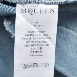 Alexander McQueen Blue Layered Effect Denim Jacket M