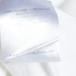 Pre Owned Alexander McQueen White Cotton Tie Detail Shirt S