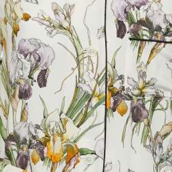 Pre Owned Alexander McQueen Cream Floral Printed Silk Co-ord Set S