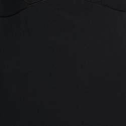 Pre Owned Alexander McQueen Black Crepe Cut Out Detail Long Sleeve Dress S