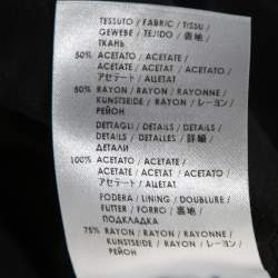 Pre Owned Alexander McQueen Black Crepe Cut Out Detail Long Sleeve Dress S