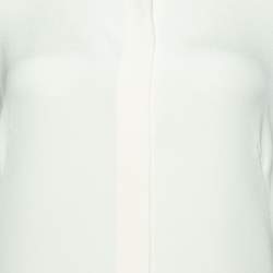 Alexander McQueen Cream Silk Sleeve Tie Detail Shirt M