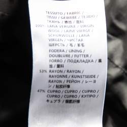 Pre Owned Alexander McQueen Black Wool Double Breasted Coat L