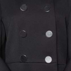 Pre Owned Alexander McQueen Black Wool Double Breasted Coat L