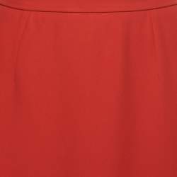 Alexander McQueen Red Crepe Long Pencil Skirt M