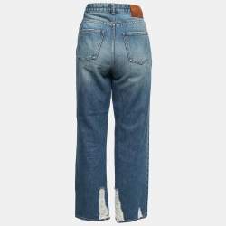 Pre Owned Alexander McQueen Blue Distressed Denim Jeans M Waist 27"