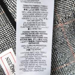 Pre Owned Alexander McQueen Black Checked Wool Straight Leg Trousers S