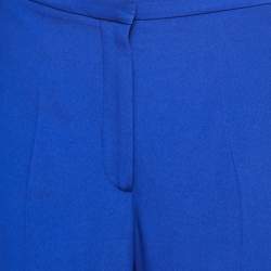 Pre Owned Alexander McQueen Blue Crepe Trousers M