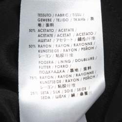 Pre Owned Alexander McQueen Black Crepe Contrast Hem Detail Trousers M