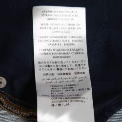 Pre Owned Alexander McQueen Blue Patched Denim Flared Jeans L Waist 34"