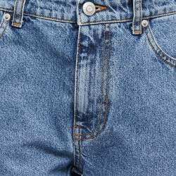 Pre Owned Alexander McQueen Blue Denim Stripe Detail Jeans M Waist 32"