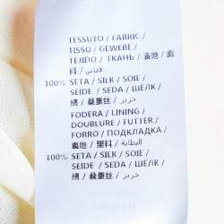 Pre Owned Alexander McQueen Yellow Printed Silk Chiffon Ruffled Maxi Dress M