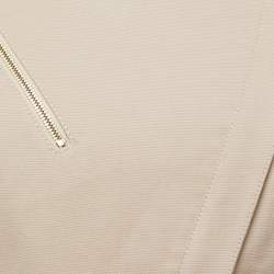 Alexander McQueen Beige Cotton Diagonal Zipper Jacket S