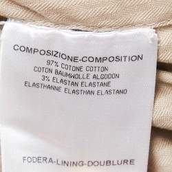 Alexander McQueen Beige Cotton Diagonal Zipper Jacket S