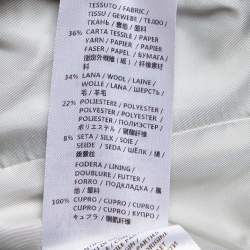 Pre Owned Alexander McQueen Grey Paper Yarn & Wool Blazer & Pants Set S