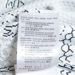 Alexander McQueen Navy Blue Patterned Knit Button Front Sweater L