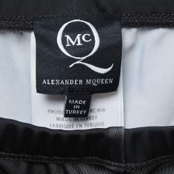 Alexander McQueen Black Zipper Print Jersey Leggings M