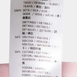 Pre Owned Alexander McQueen Pink Silk Chiffon Ruffled Off-Shoulder Midi Dress M