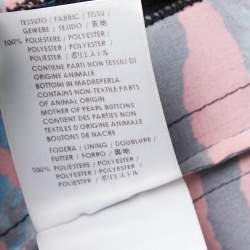 Pre Owned Alexander McQueen Multicolor Crepe Lace Trimmed Sleeveless Flared Short Dress M