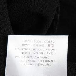 Pre Owned Alexander McQueen Black Mesh Knit Leggings M