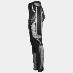 Pre Owned Alexander McQueen Black Mesh Knit Leggings M