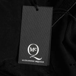 Pre Owned Alexander McQueen Black Mesh Knit Leggings M