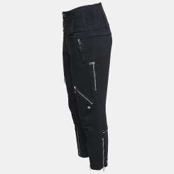 Pre Owned Alexander McQueen Black Denim Zip Detail Jeans M Waist 30" 