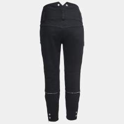 Pre Owned Alexander McQueen Black Denim Zip Detail Jeans M Waist 30" 