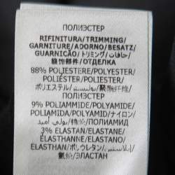 Pre Owned Alexander McQueen Black Cotton & Taffeta Asymmetrical Peplum Top M